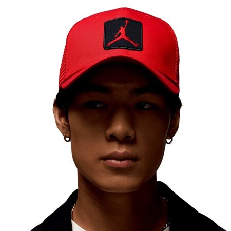Air Jordan Rise Structured Jumpman Red Trucker Cap- FZ0774-687