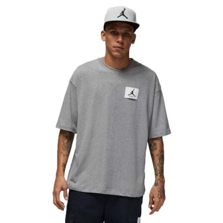 Men's sports T-shirt Air Jordan Flight Essentials Oversized Tee "Carbon Heather" - DZ7313-091