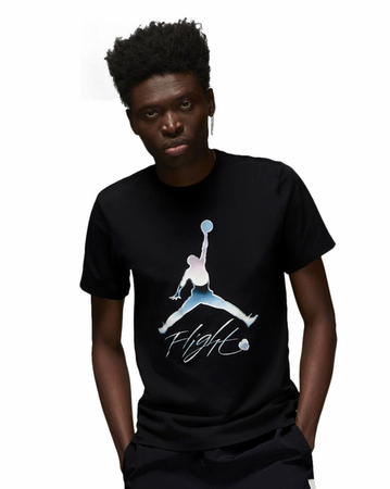 Men's sports T-shirt Air Jordan Graphic Crew Flight Tee Black - DV8414-010