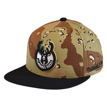 Mitchell & Ness NBA Choco Camo Snapback Milwaukee Bucks