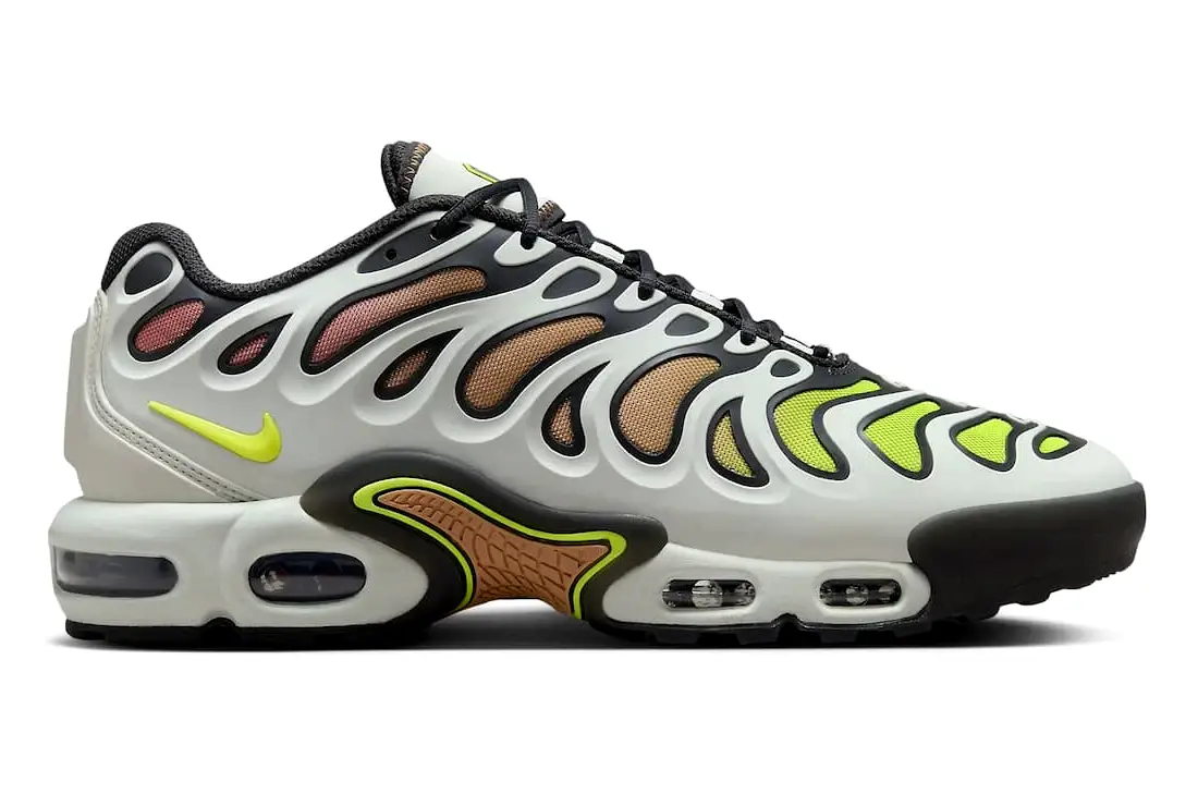 Nike Air Max Plus Drift Men's Shoes Light Silver/Dark Smoke Grey/Amber Brown/Volt - FD4290-009
