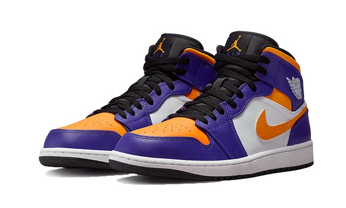 Air Jordan 1 MID Men's Shoes Los Angeles Lakers - DQ8426-517