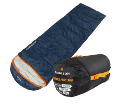 BERGSON SQUARE PLUS 200 Black Tourist Sleeping Bag - BRG00126