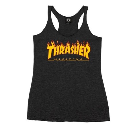 Thrasher Girl Flame Logo Racerback BLK Tank