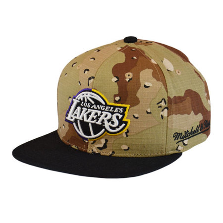 Czapka z daszkiem Mitchell & Ness NBA Choco Camo Los Angeles Lakers