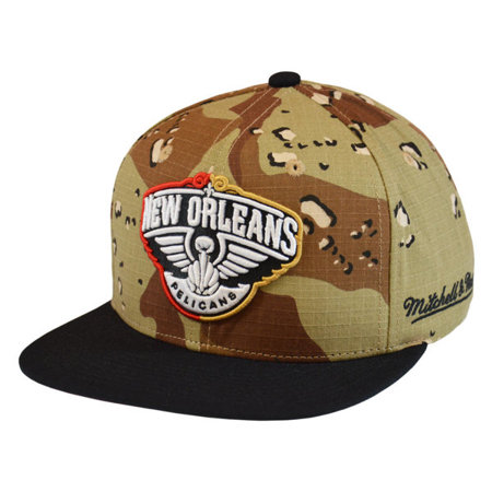 Czapka z daszkiem Mitchell & Ness NBA Choco Camo New Orleans Pelicans