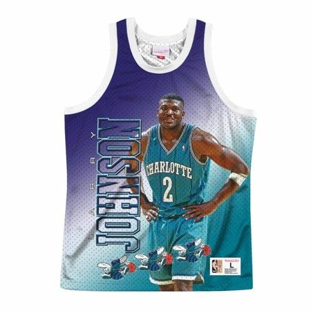 Koszulka Mitchell & Ness NBA Behind The Back Tank Charlotte Hornets - Larry Johnson 